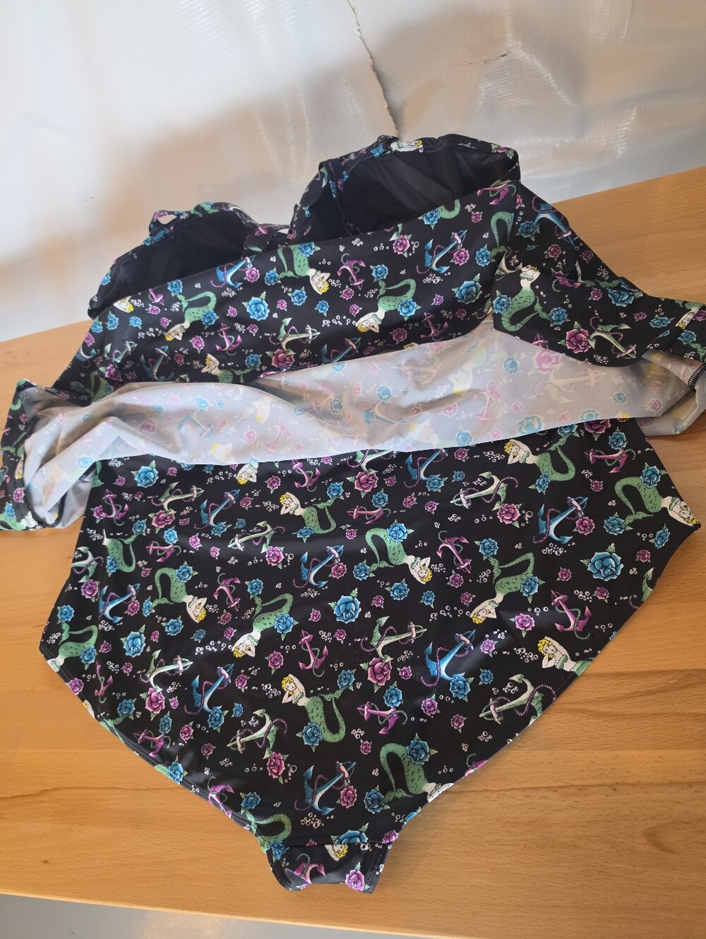 Torrid Mermaid Tie Skater Swim Dress 4X/26 Black Nautical Pin Up Retro - Picture 10 of 14